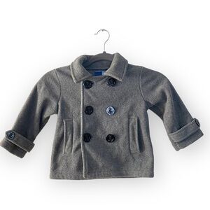 Great Guy Toddler’s Gray Peacoat Pea Coat Jacket Size 3T Autumn Fall